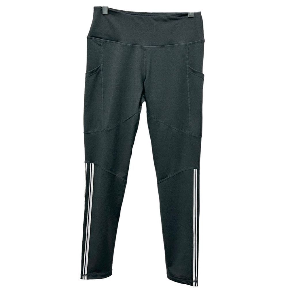 BCBGeneration Dark gray with white stripe workout leggings M.